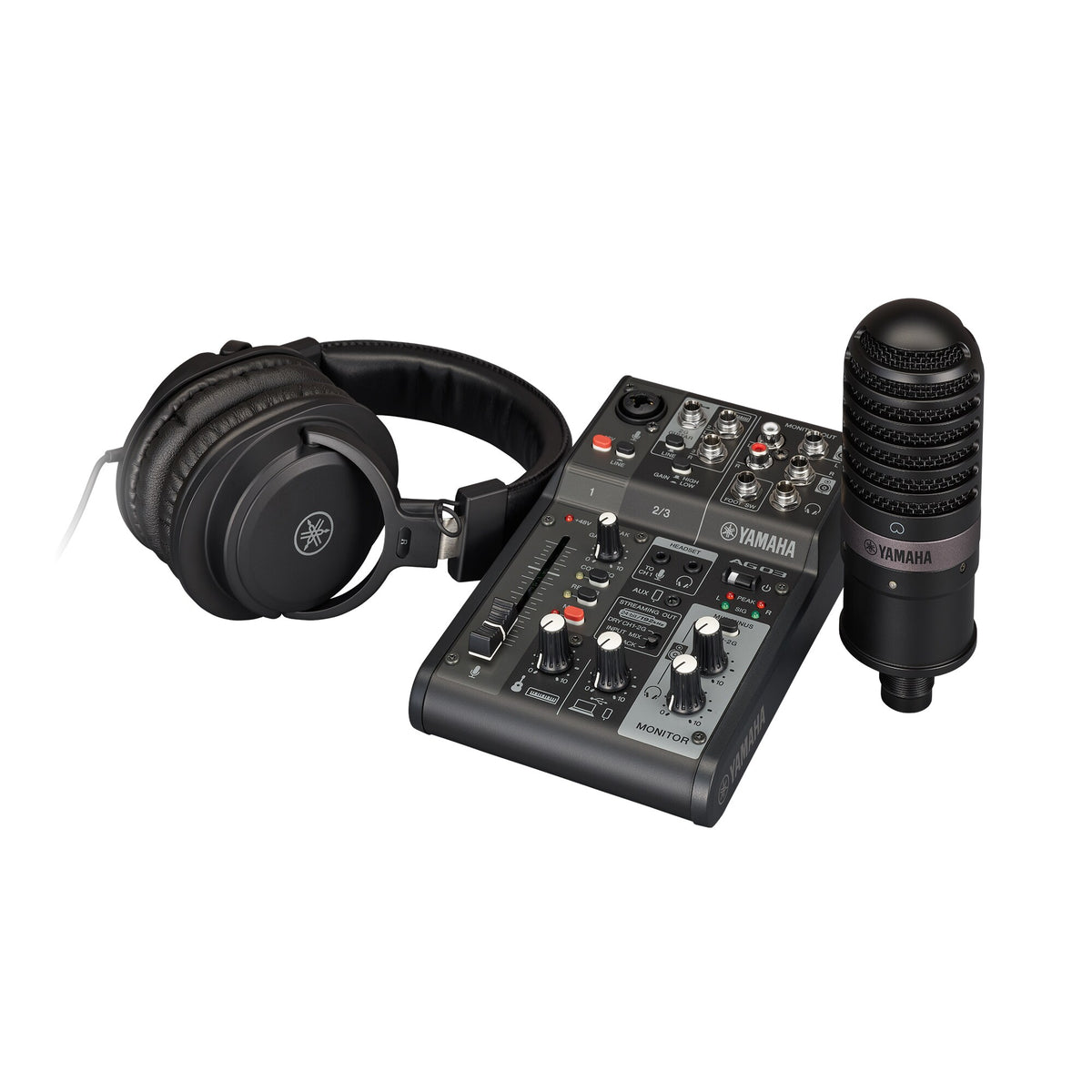 Yamaha AG03MK2 LSPK Live Streaming Pack with Microphone & Headphones