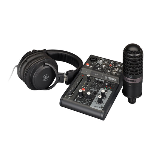 Yamaha AG03MK2 LSPK Live Streaming Pack with Microphone & Headphones