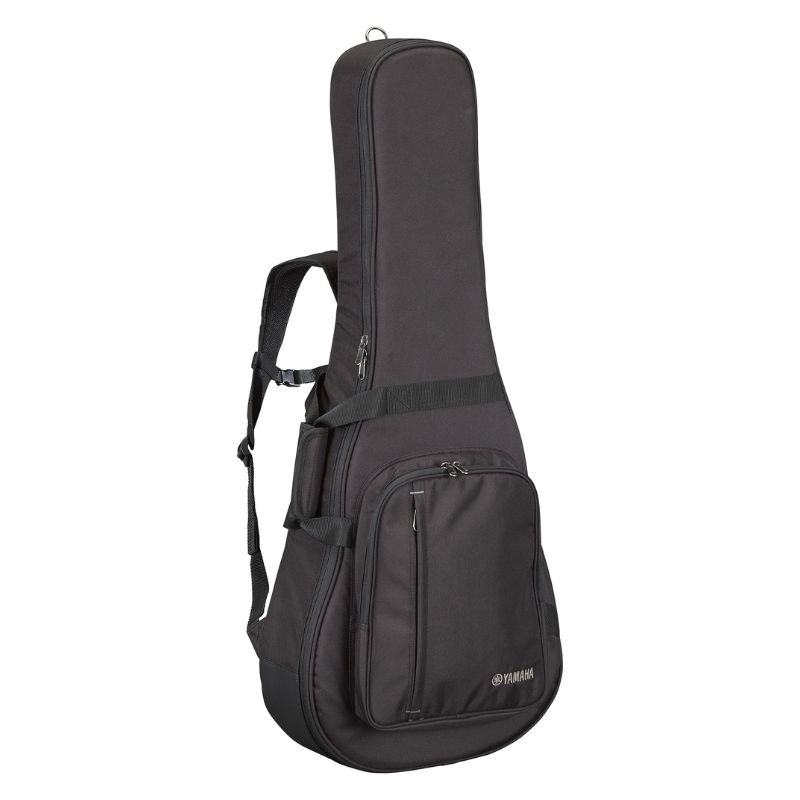 The padded black Yamaha gig bag included with the CSF1M, with backpack shoulder straps and a zipped front accessory pocket