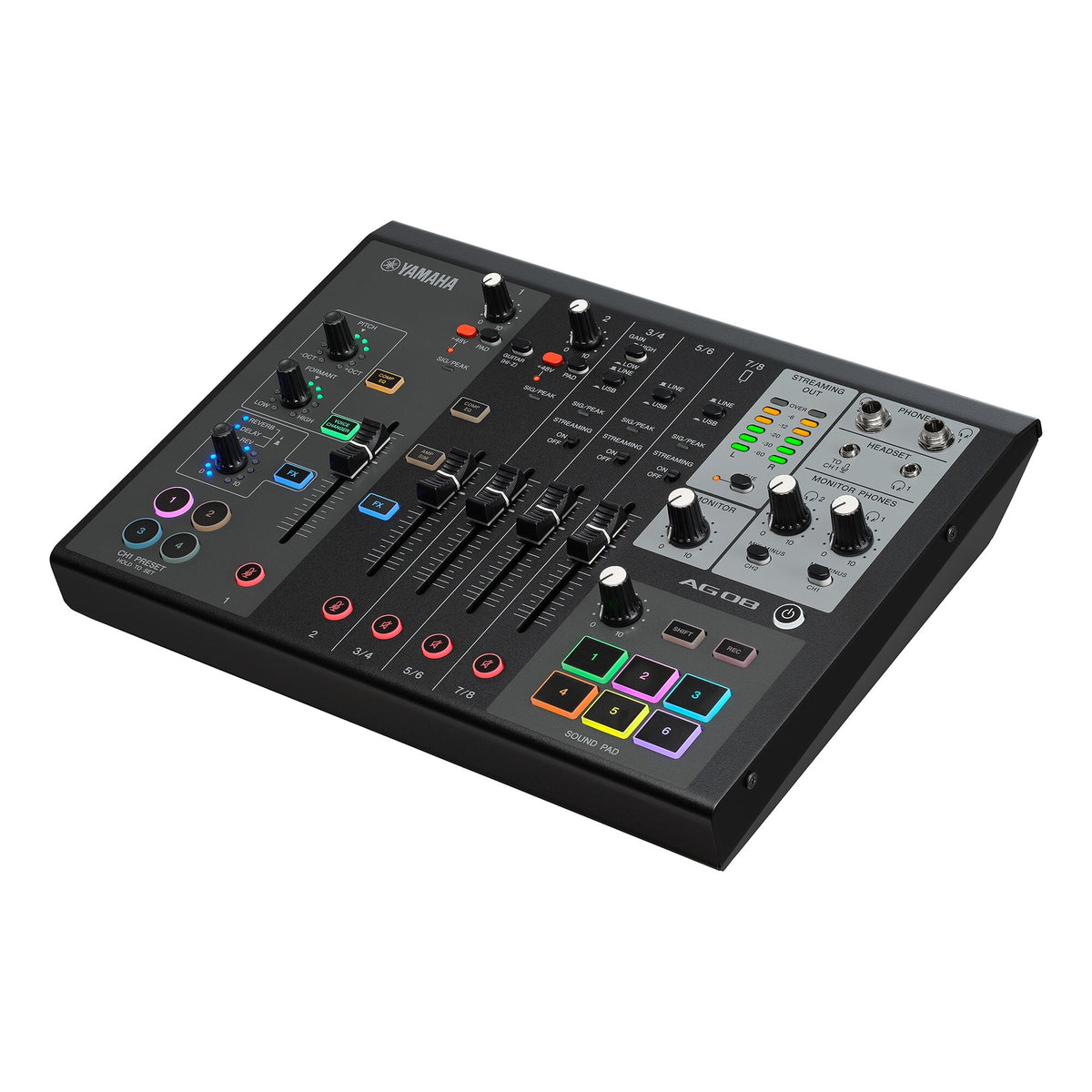 Yamaha AG08 8-Channel Live Streaming Mixer & USB Audio Interface