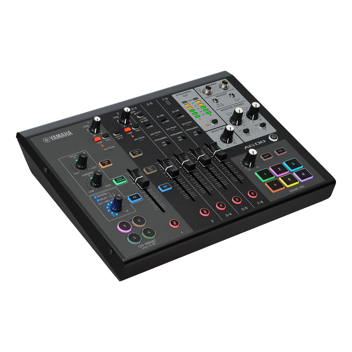 Yamaha AG08 8-Channel Live Streaming Mixer & USB Audio Interface
