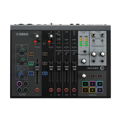 Yamaha AG08 8-Channel Live Streaming Mixer & USB Audio Interface