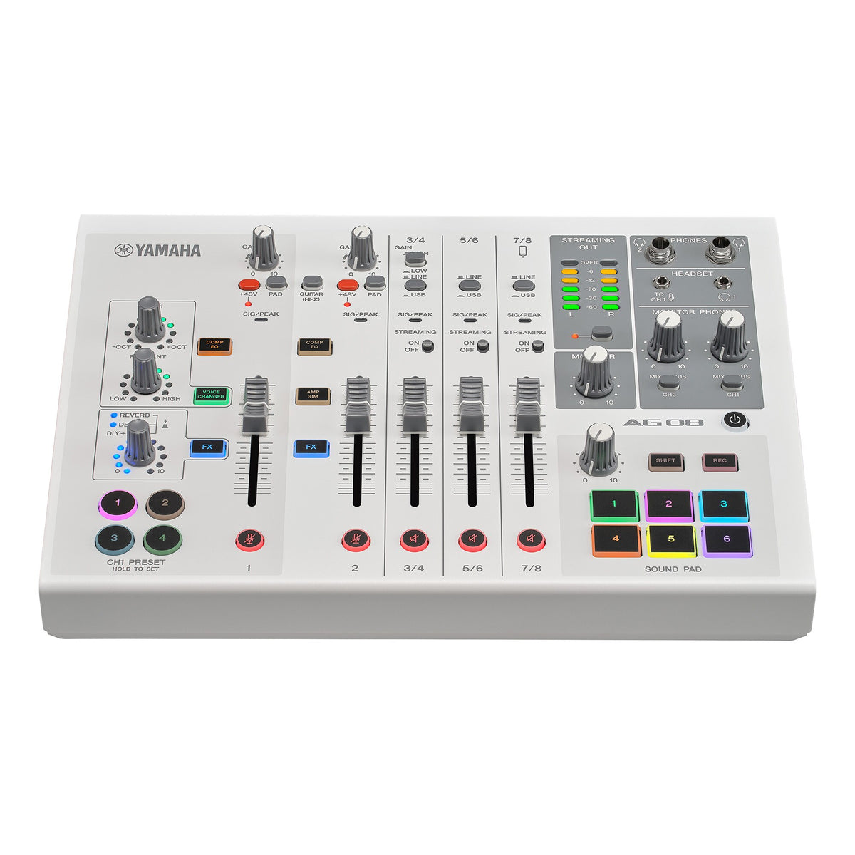 Yamaha AG08 8-Channel Live Streaming Mixer & USB Audio Interface