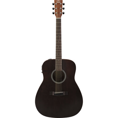 Yamaha FX400 in Smoky Black, straight front view of the dreadnought body
