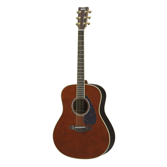 Yamaha LL6 ARE acoustic guitar in Dark Tinted, front view of the Original Jumbo body