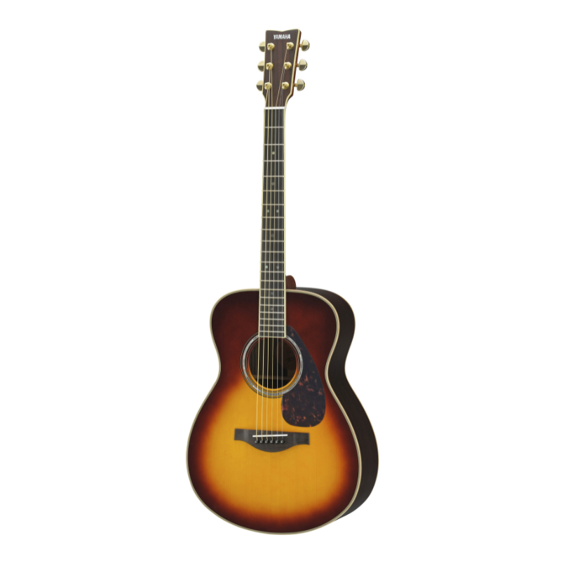 Yamaha LS16 ARE in Brown Sunburst, front view of the concert body