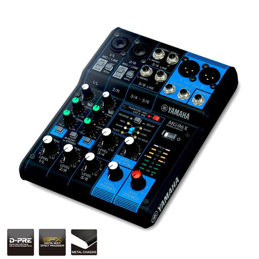 Yamaha MG06X 6-Channel Analog Mixing Console with SPX Effects