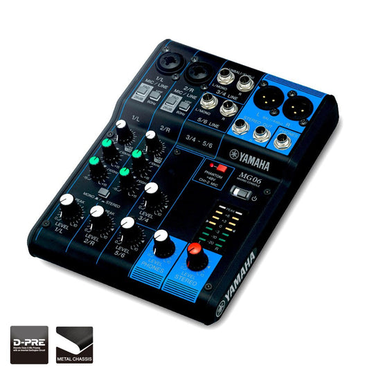 Yamaha MG06 6-Channel Analog Mixing Console