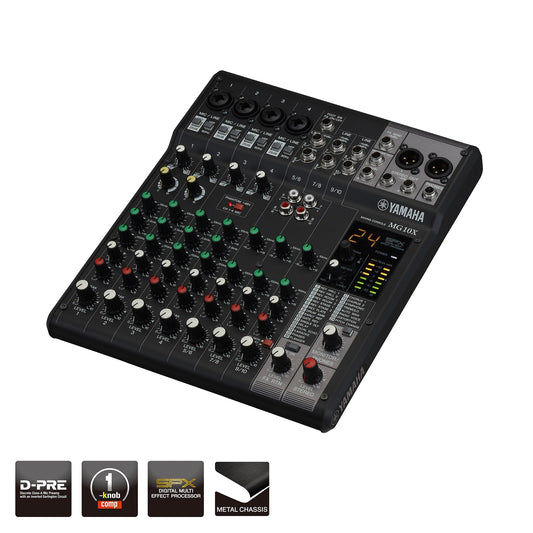 Yamaha MG10X 10-Channel Analog Mixing Console with SPX Effects