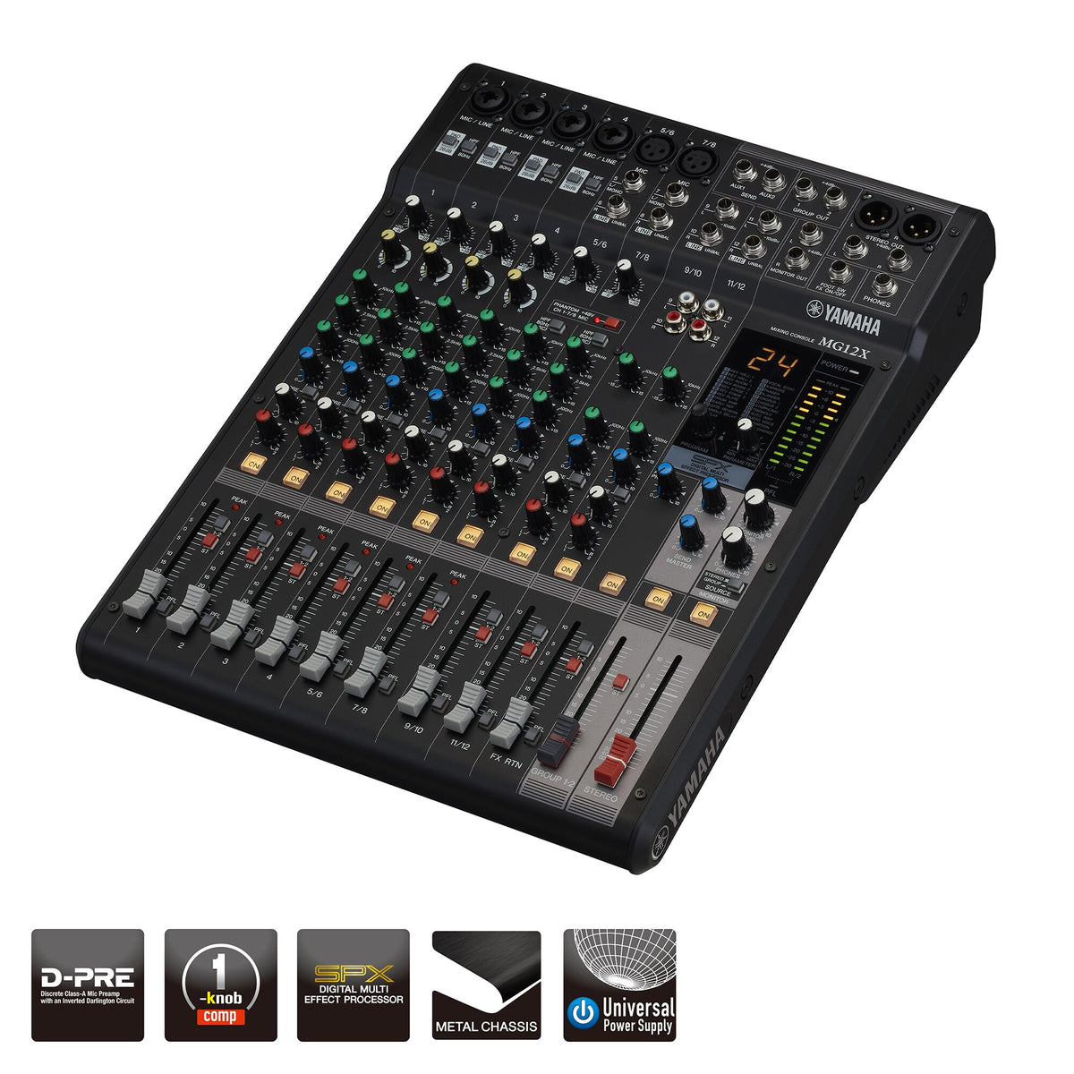 Yamaha MG12X 12-Channel Analog Mixing Console with SPX Effects