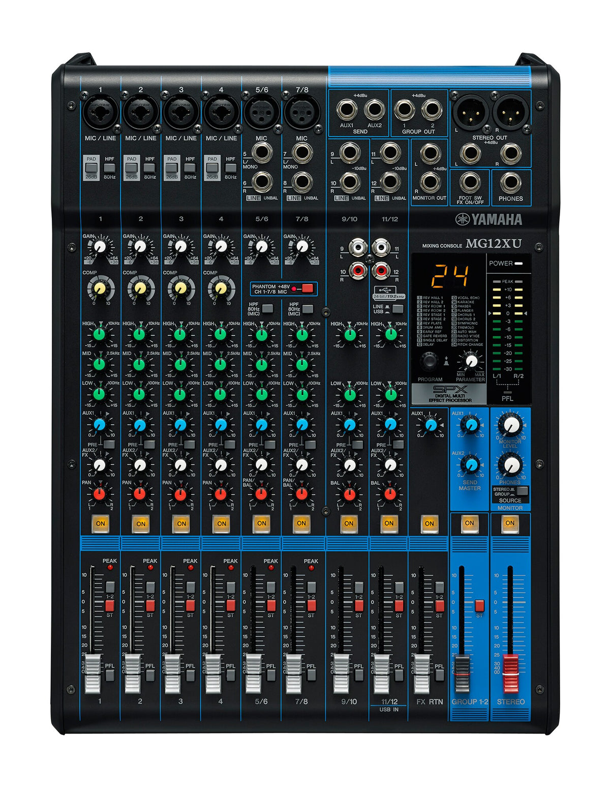 Yamaha MG12XU 12-Channel Analog Mixing Console with Effects & USB