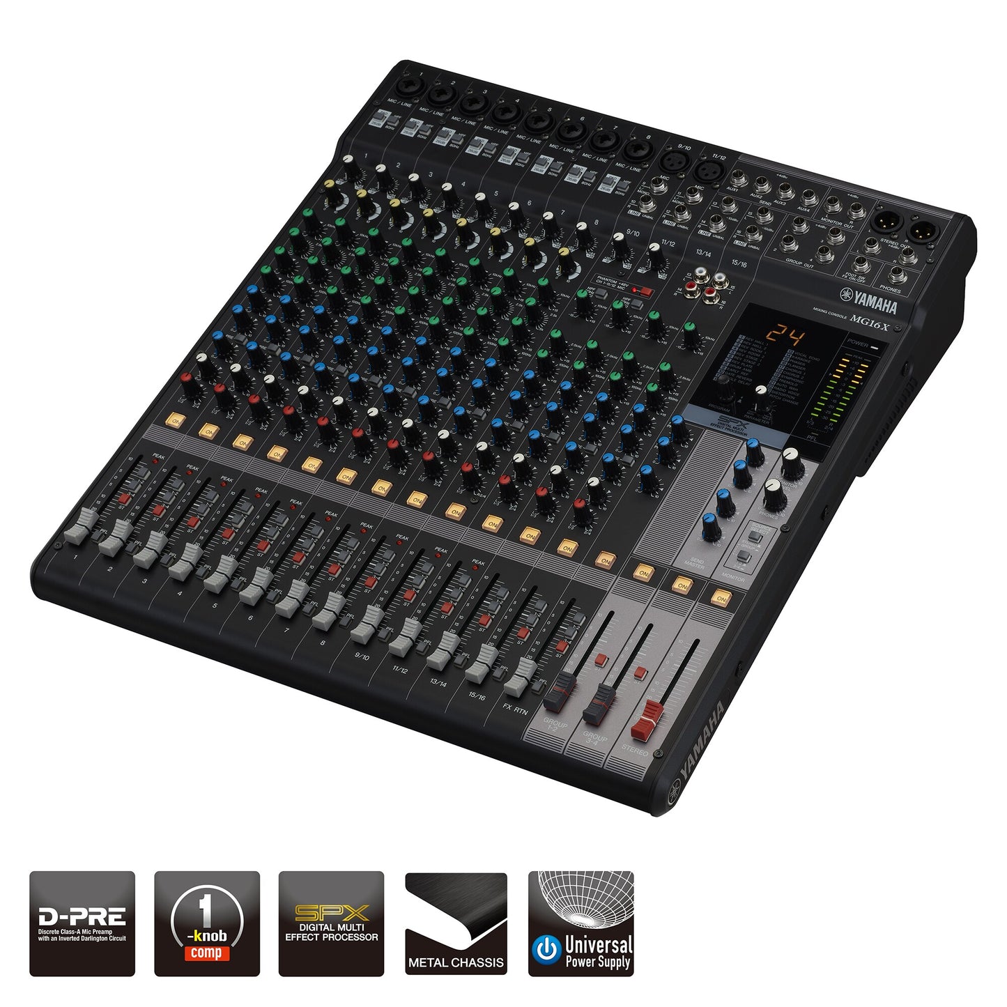Yamaha MG16X 16-Channel Analog Mixing Console with SPX Effects