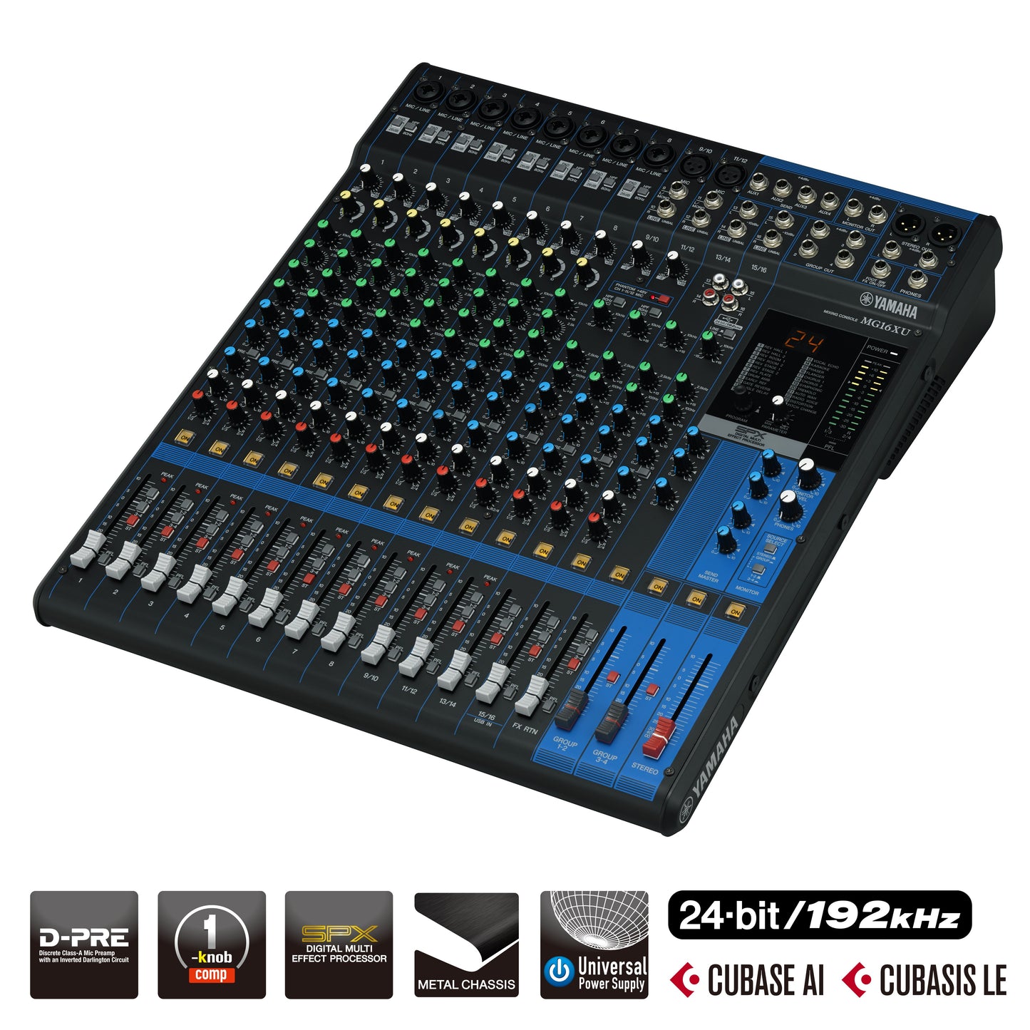 Yamaha MG16XU 16-Channel Analog Mixing Console with Effects & USB