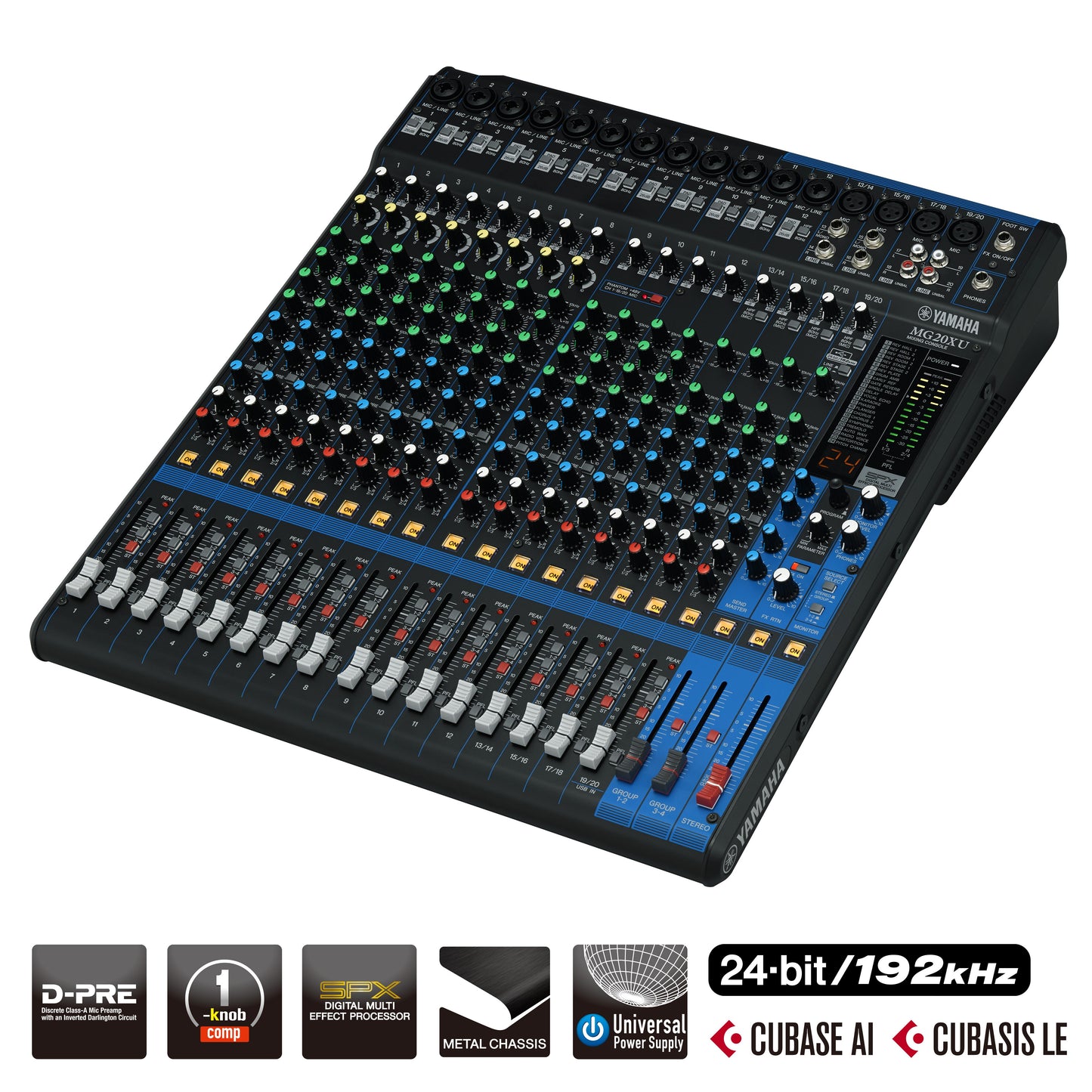 Yamaha MG20XU 20-Channel Analog Mixing Console with Effects & USB