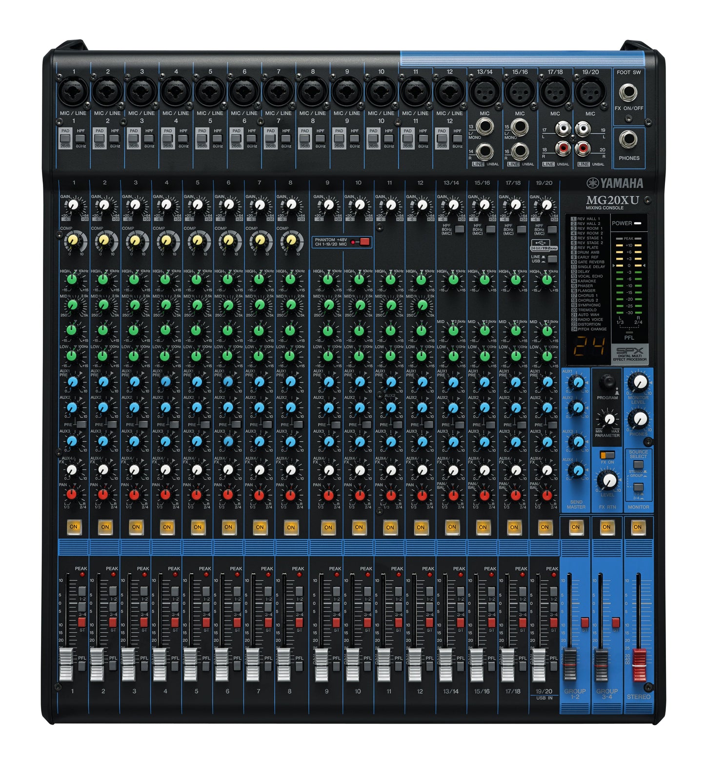 Yamaha MG20XU 20-Channel Analog Mixing Console with Effects & USB