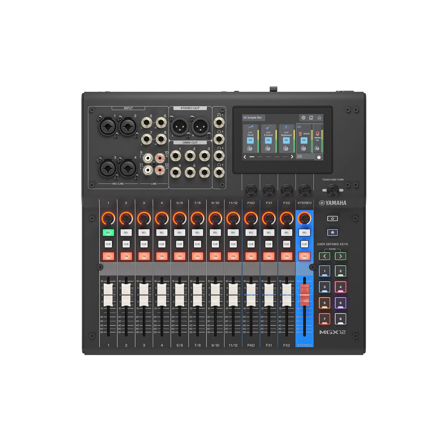 Yamaha MGX12 Digital Mixing Console with Multitrack Recording