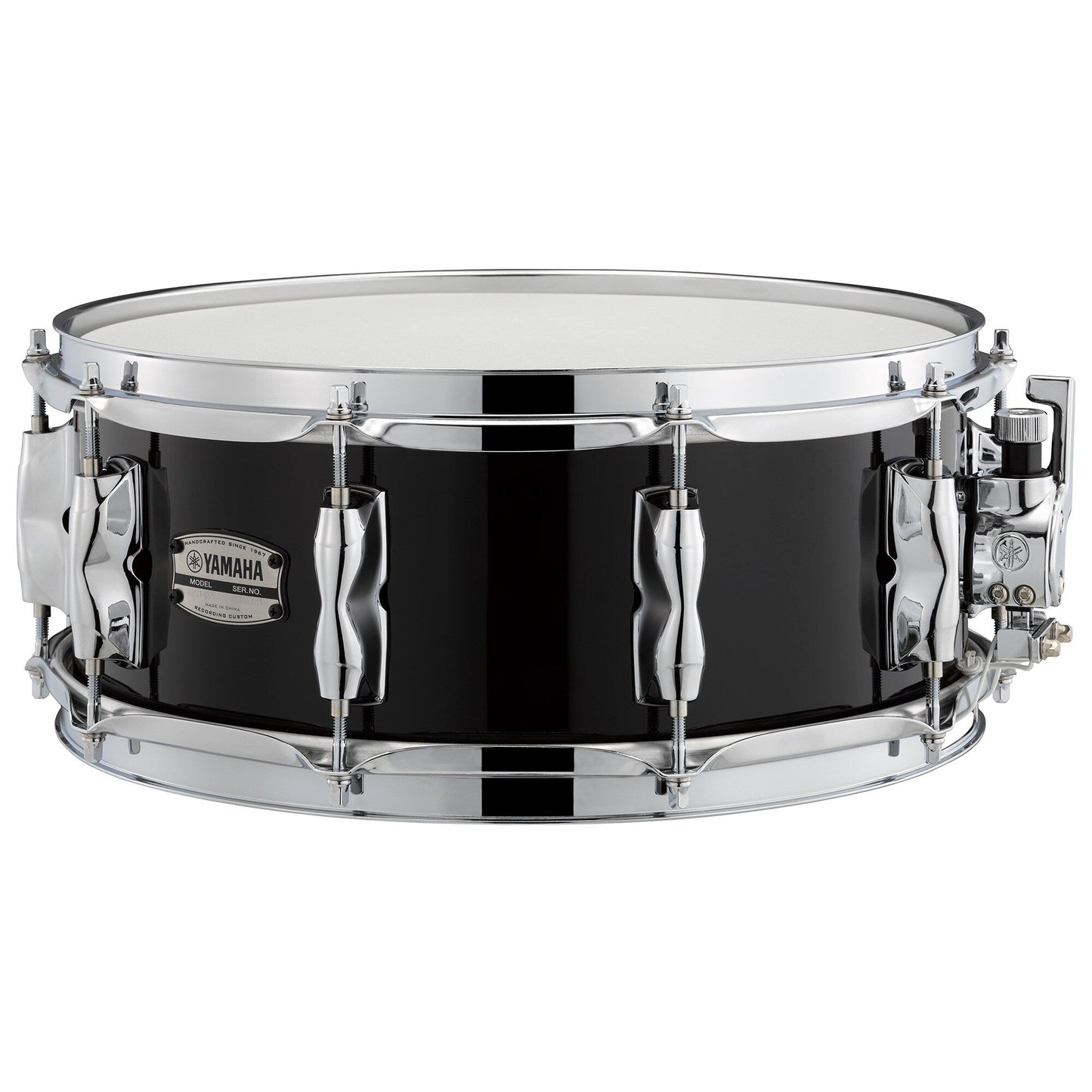 Yamaha Recording Custom RBS1455 birch snare drum in Solid Black finish