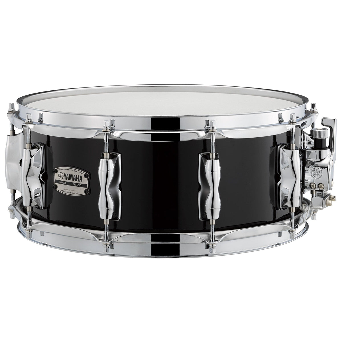 Yamaha Recording Custom RBS1455 birch snare drum in Solid Black finish