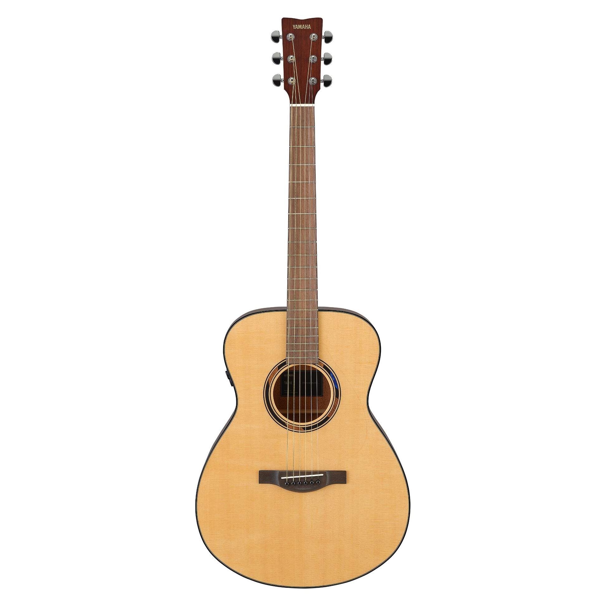 Yamaha TAS1E in Natural, full front view of the concert body