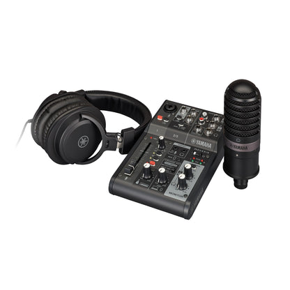 Yamaha AG03MK2 LSPK Live Streaming Pack with Microphone & Headphones