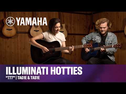 Yamaha TAG1E and TAS1E TransAcoustic guitars played by Illuminati Hotties on "777"