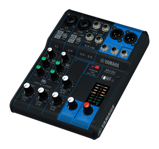 Yamaha MG06 Mixing Console – official Yamaha product image 1