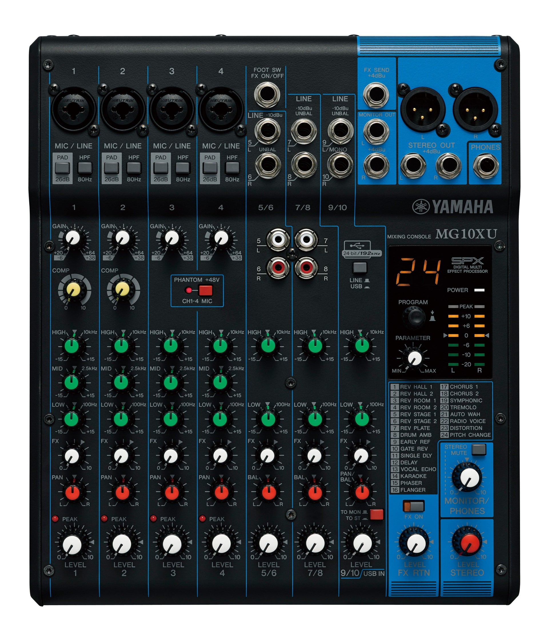 Yamaha MG10X CV Mixing Console With Effects & Without USB – official Yamaha product image 2