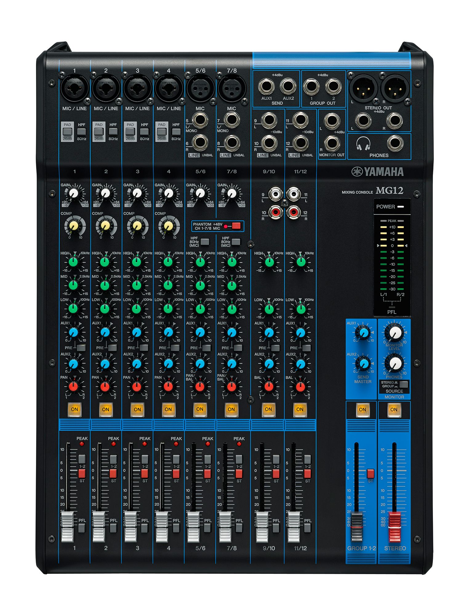 Yamaha MG12 Mixing Console With Effects – official Yamaha product image 2