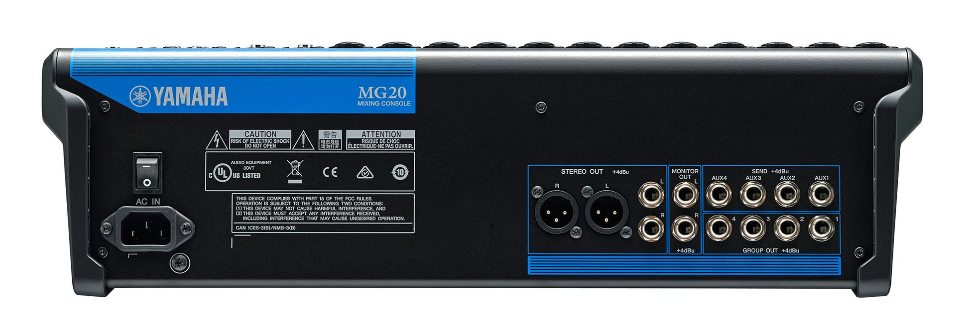 Yamaha MG20 Mixing Console With USB – official Yamaha product image 3