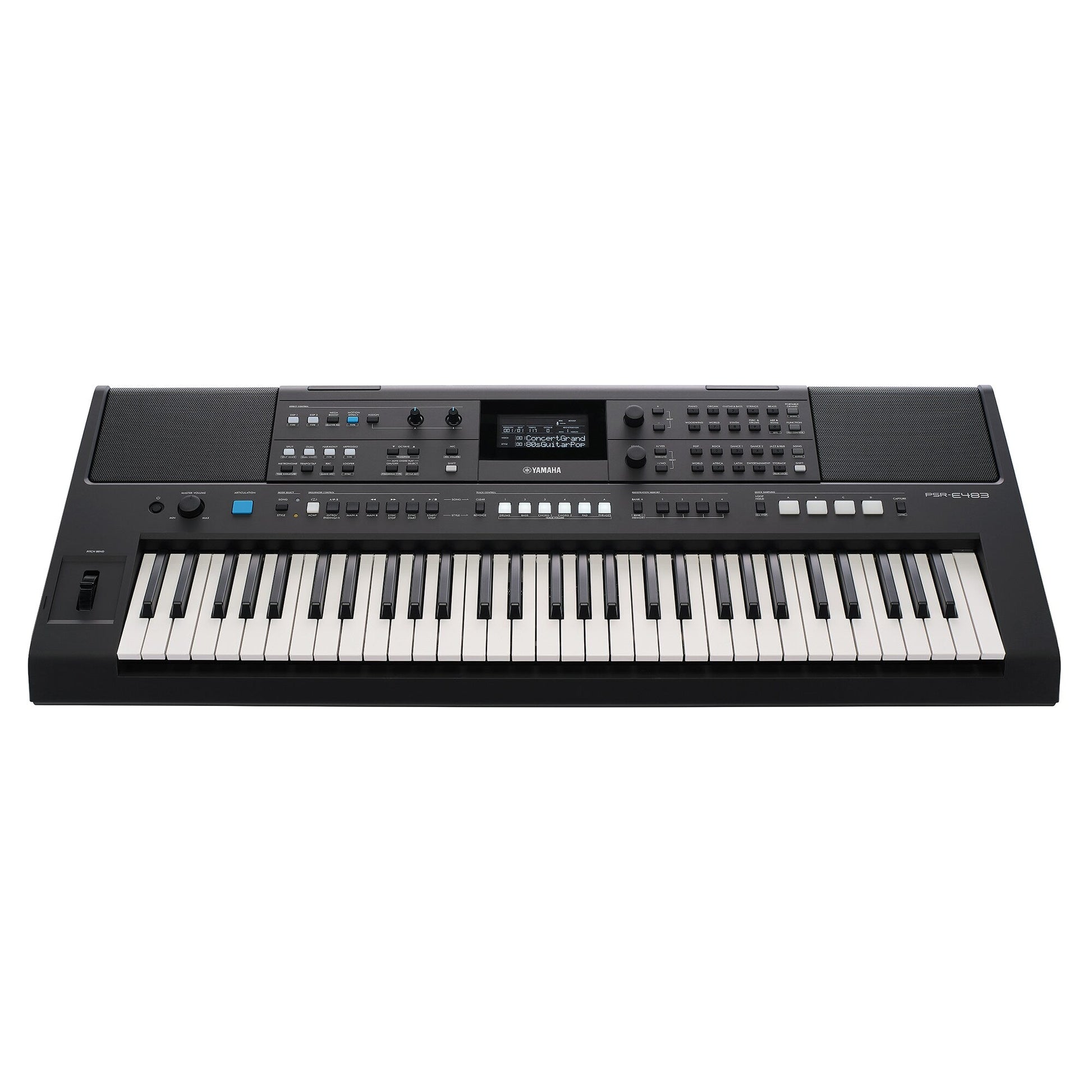 Yamaha PSR-E483 — front view