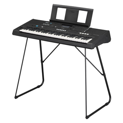 Yamaha PSR-E483 — on Yamaha L-2C keyboard stand