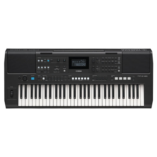Yamaha PSR-E483 — overhead view