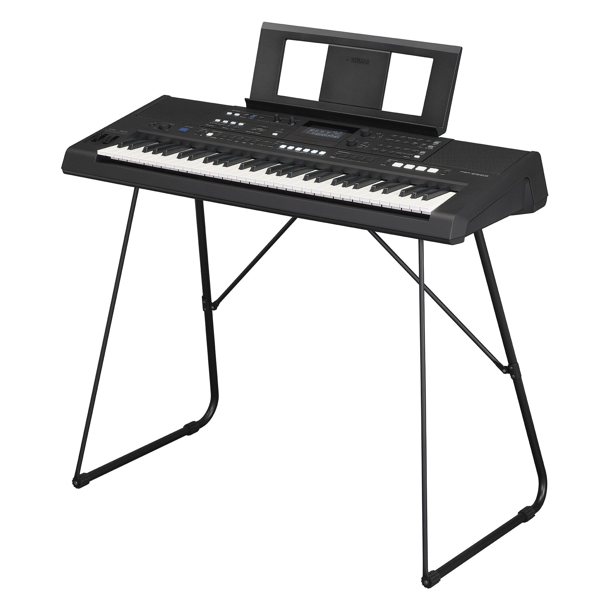 Yamaha PSR-E583 — on Yamaha L-2C keyboard stand