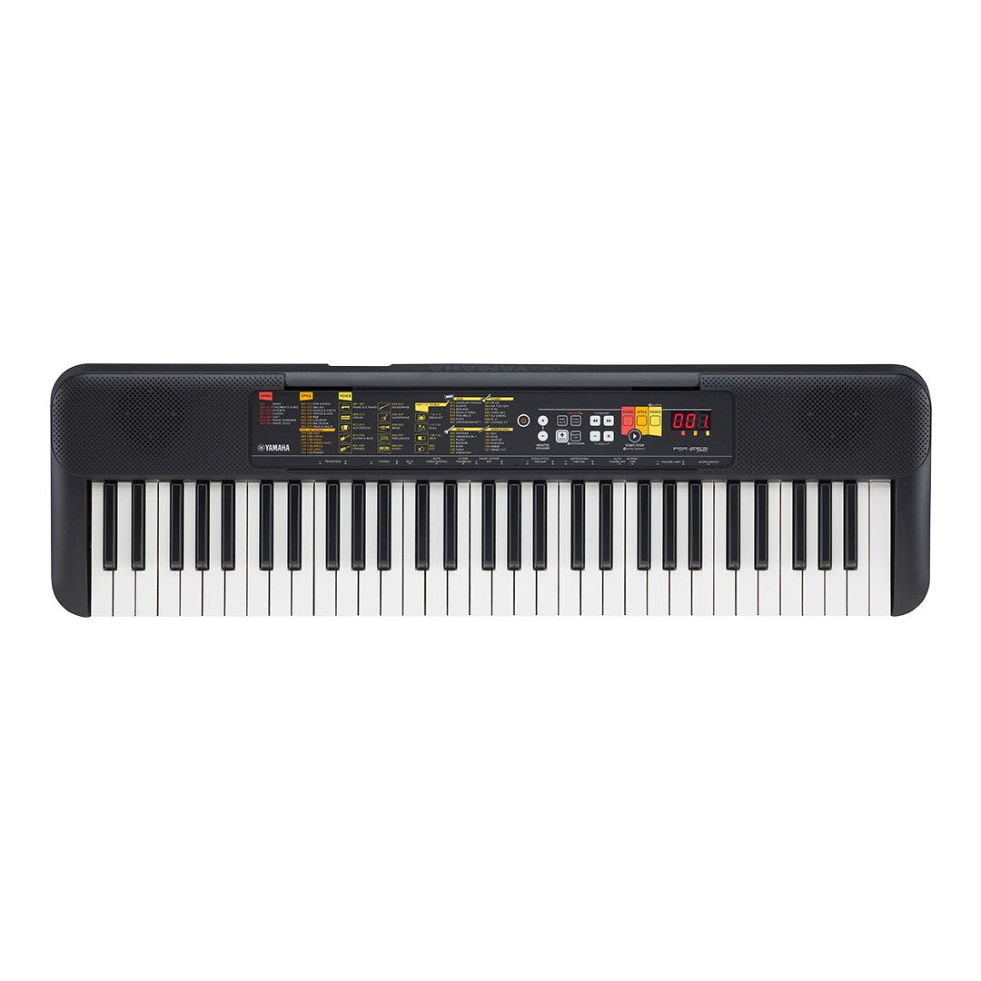 Yamaha PSR-F52 — overhead view