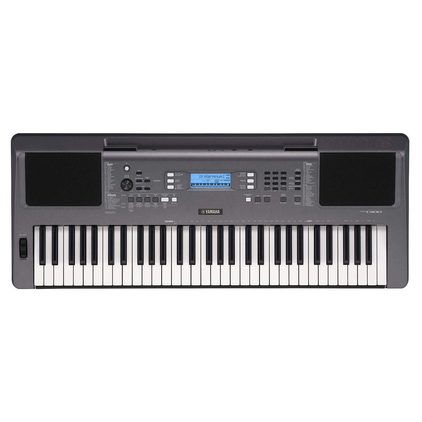 Yamaha PSR-I300 — overhead view