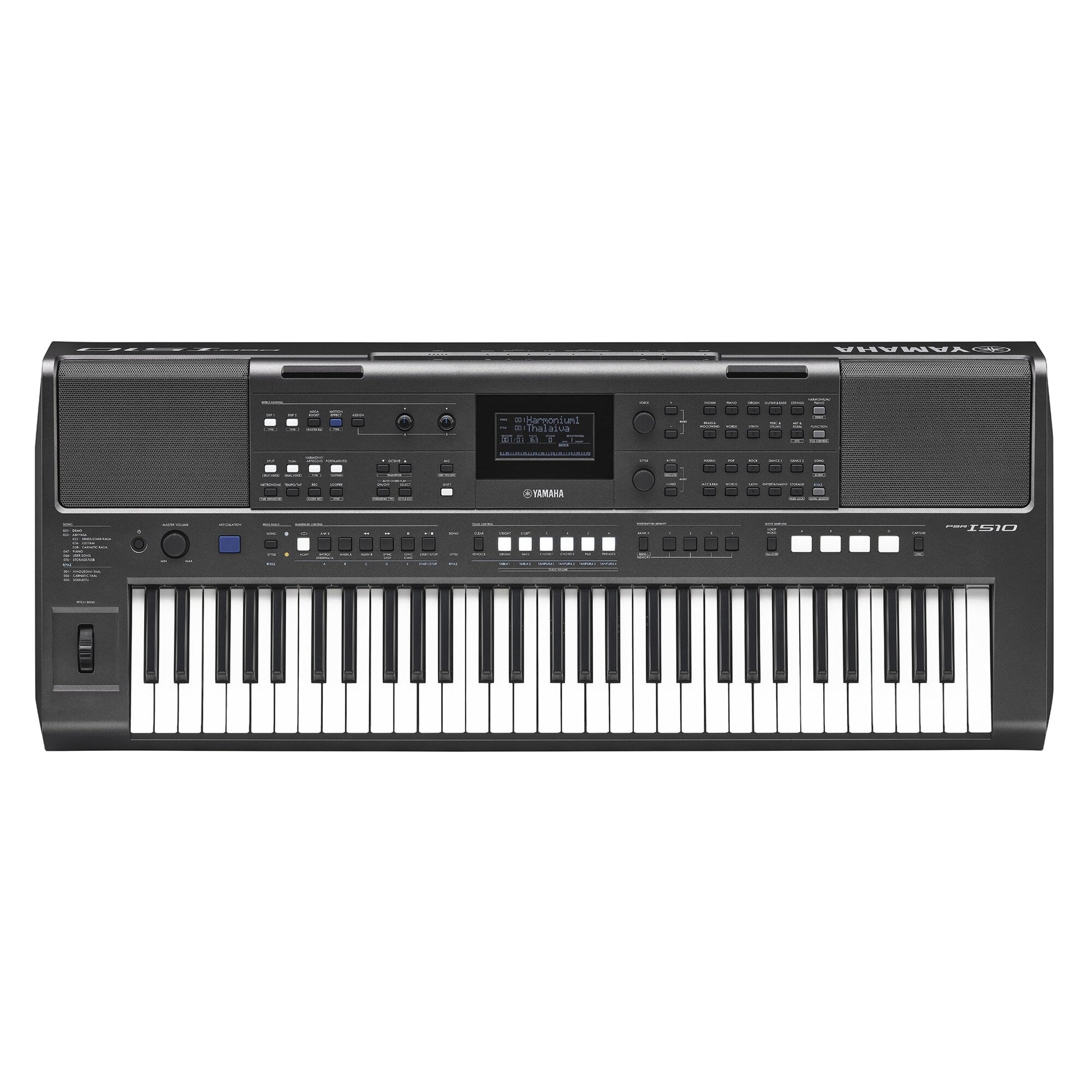 Yamaha PSR-I510 — overhead view