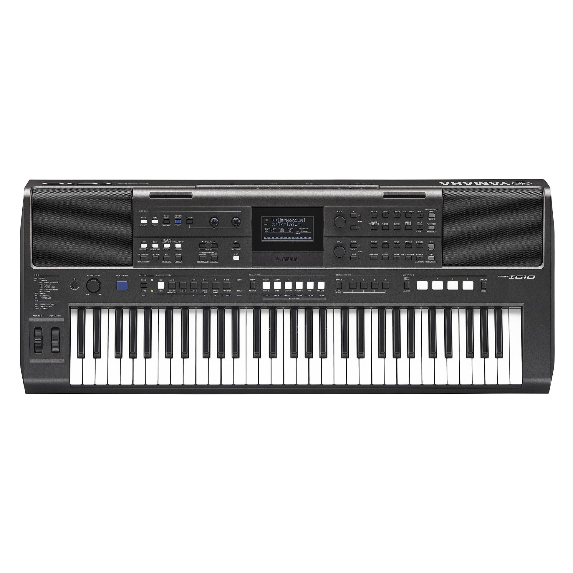 Yamaha PSR-I610 — overhead view