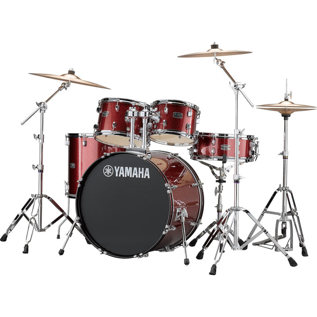 Yamaha Rydeen RDP2F5 5-Piece Drum Set with HWRD Hardware – Burgundy Glitter