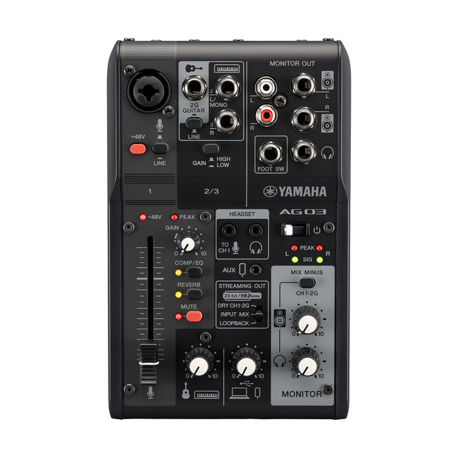 Yamaha AG03MK2 3-Channel Live Streaming Mixer & USB Audio Interface &ndash; Black