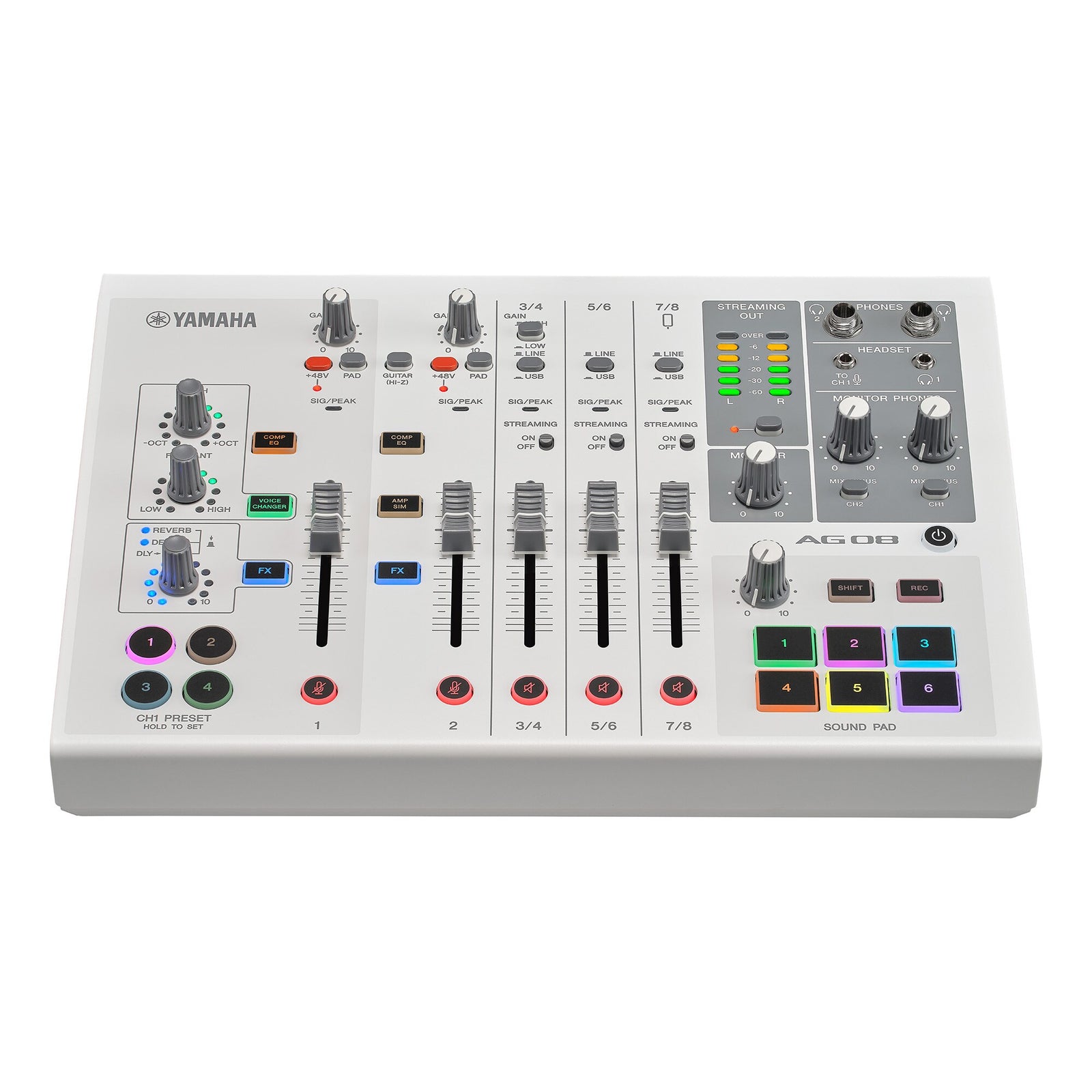 Yamaha AG08 8-Channel Live Streaming Mixer & USB Audio Interface &ndash; view 10