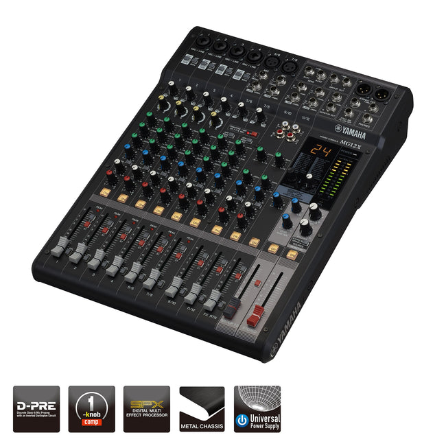 Yamaha MG12X 12-Channel Analog Mixing Console with SPX Effects
