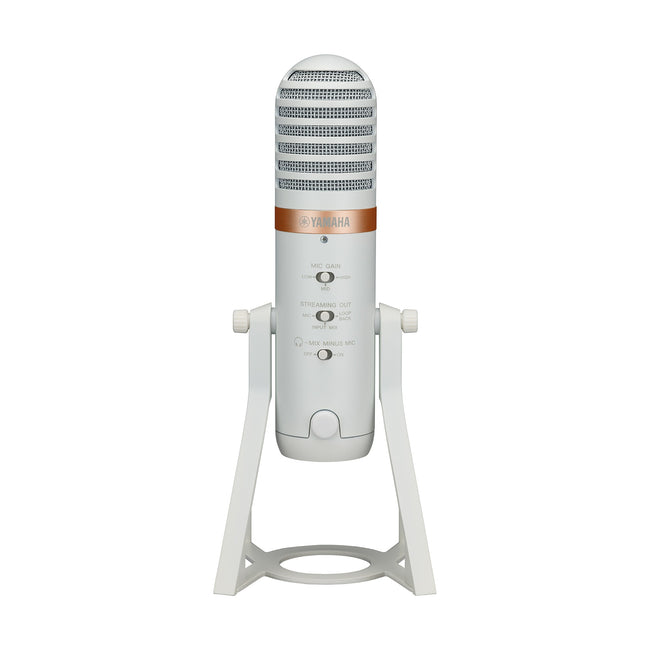 Yamaha AG01 USB Streaming Microphone with Built-In Mixer &ndash; White