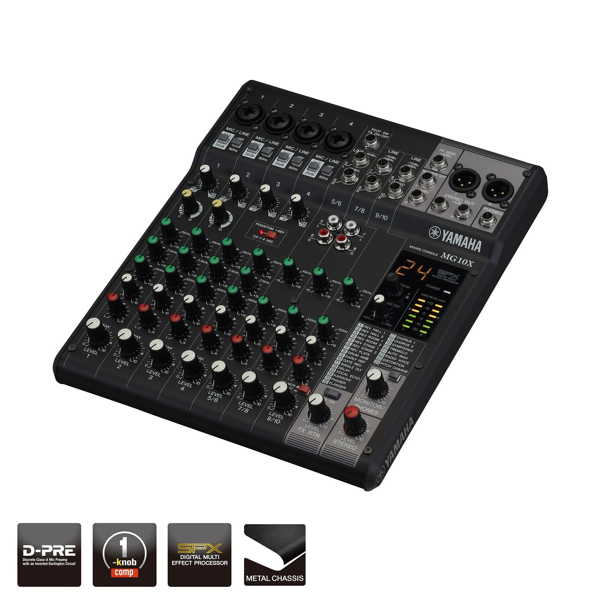 Yamaha MG10X 10-Channel Analog Mixing Console with SPX Effects