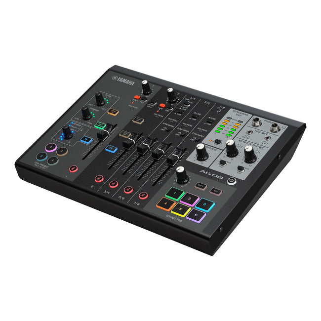 Yamaha AG08 8-Channel Live Streaming Mixer & USB Audio Interface &ndash; view 3