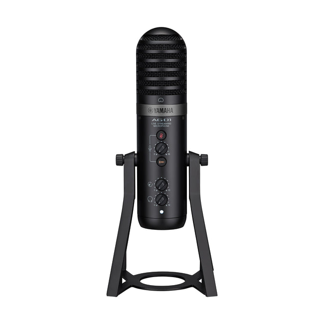 Yamaha AG01 USB Streaming Microphone with Built-In Mixer &ndash; Black
