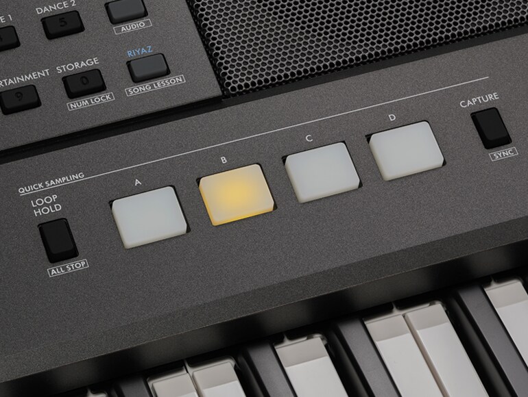 Yamaha PSR-I510 Quick Sampling pads and Looper