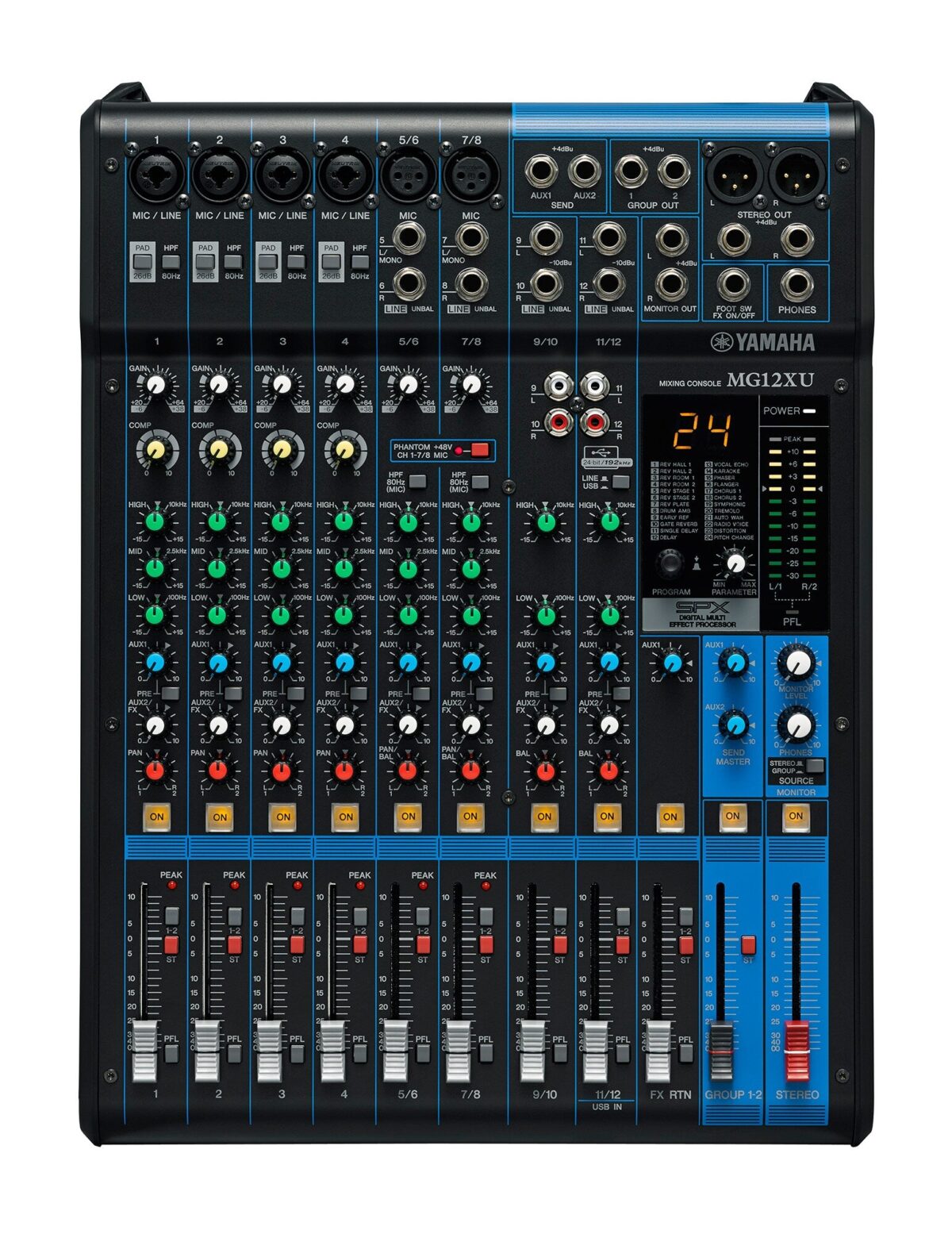 Yamaha MG12XU 12-Channel Analog Mixing Console with Effects & USB