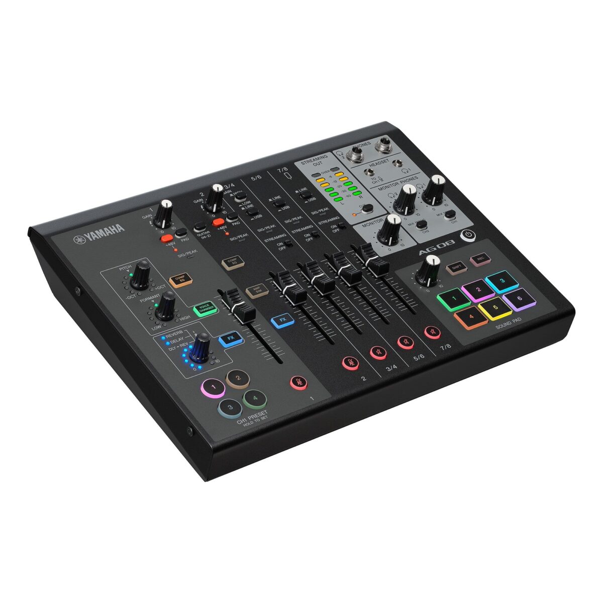 Yamaha AG08 8-Channel Live Streaming Mixer & USB Audio Interface