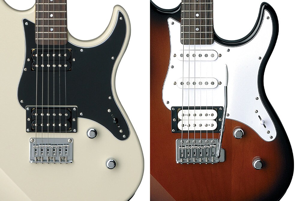 Alnico V pickups on Yamaha Pacifica 120H and Pacifica 112V electric guitars