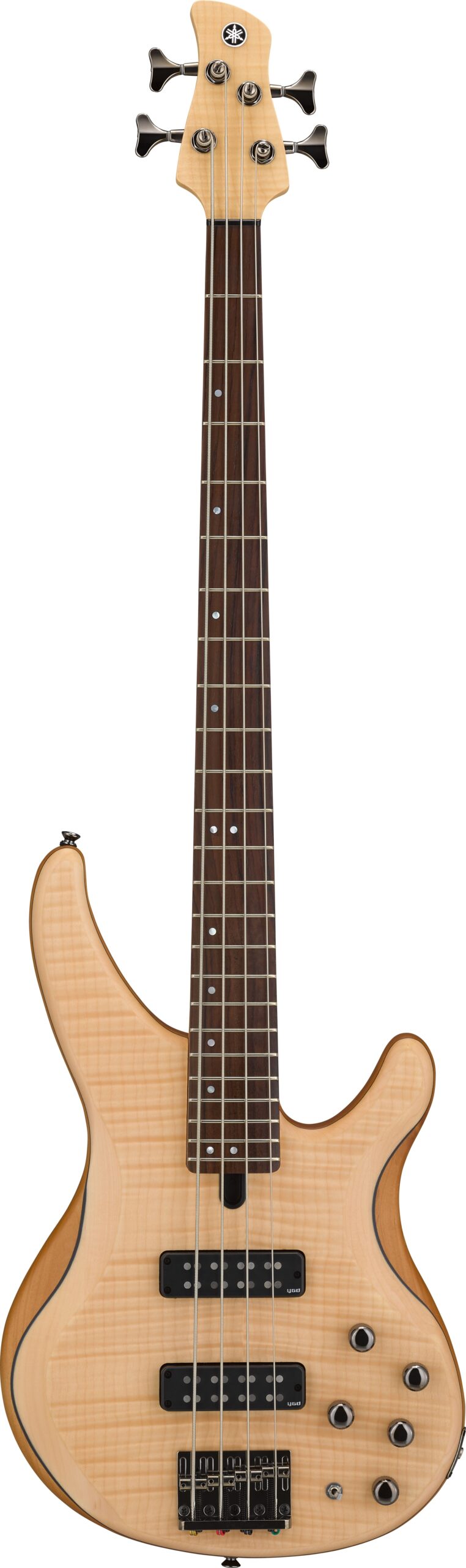 Yamaha TRBX604FM 4-string bass with flamed maple top in Natural Satin